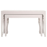 SAFAVIEH Norita White Lacquer Nesting Table - 51" x 13.3" x 31.5" - 51Wx13Dx32H