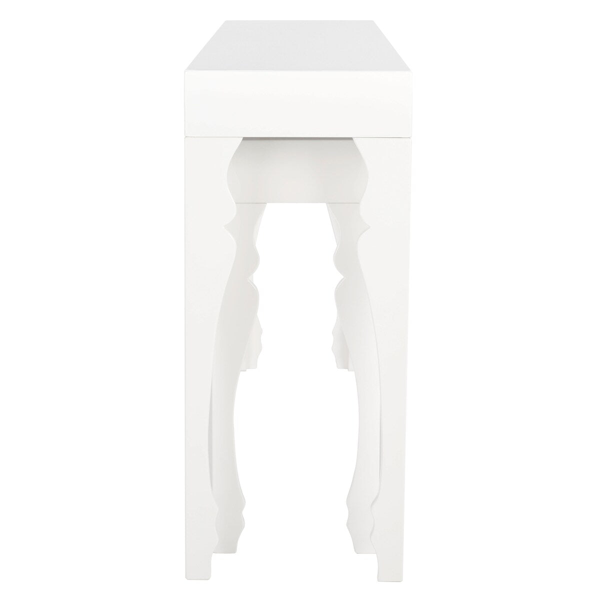 SAFAVIEH Norita White Lacquer Nesting Table - 51" x 13.3" x 31.5" - 51Wx13Dx32H