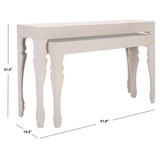 SAFAVIEH Norita White Lacquer Nesting Table - 51" x 13.3" x 31.5" - 51Wx13Dx32H