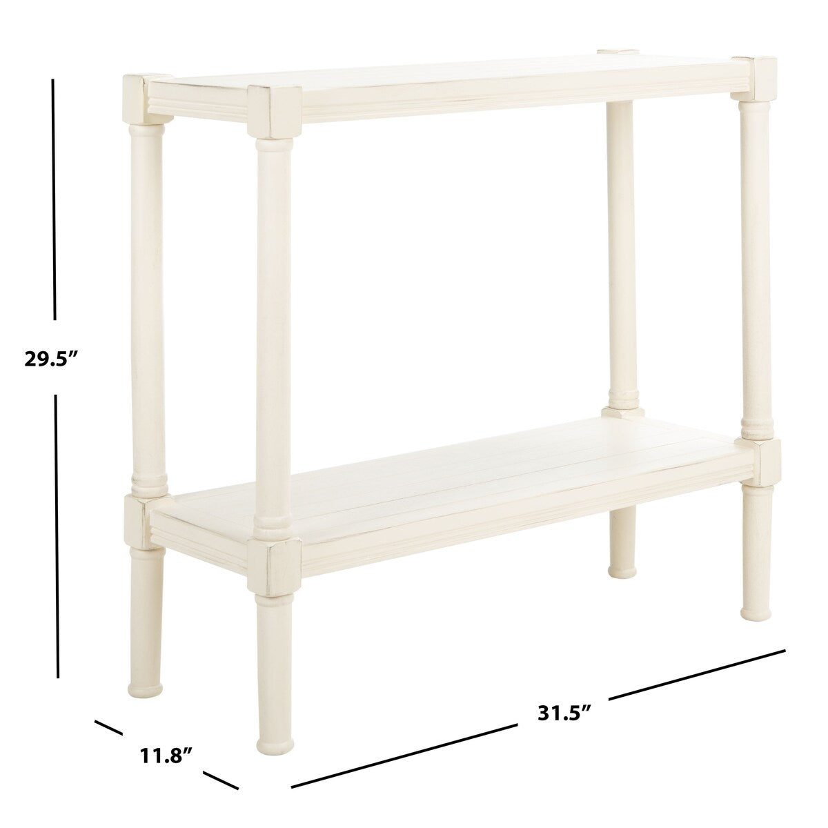 SAFAVIEH Novella Bottom Shelf Console Table - 31.5" W x 11.8" L x 29.5" H - 32Wx12Dx30H