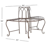 SAFAVIEH Nya Victorian Wrought Iron 50-inch Outdoor Tree Bench - 50 In. W x 24 In. D x 31 In. H - 50Wx24Dx31H