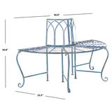 SAFAVIEH Nya Victorian Wrought Iron 50-inch Outdoor Tree Bench - 50 In. W x 24 In. D x 31 In. H - 50Wx24Dx31H