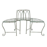 SAFAVIEH Nya Victorian Wrought Iron 50-inch Outdoor Tree Bench - 50 In. W x 24 In. D x 31 In. H - 50Wx24Dx31H