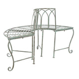 SAFAVIEH Nya Victorian Wrought Iron 50-inch Outdoor Tree Bench - 50 In. W x 24 In. D x 31 In. H - 50Wx24Dx31H