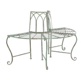 SAFAVIEH Nya Victorian Wrought Iron 50-inch Outdoor Tree Bench - 50 In. W x 24 In. D x 31 In. H - 50Wx24Dx31H