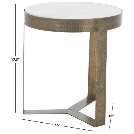 SAFAVIEH Odessa Round Accent Table - 16" W x 16" D x 17" H - 16Wx16Dx17H