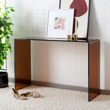 SAFAVIEH Olena Tempered Glass Console Table - 43" W x 14" D x 30" H - 43Wx14Dx30H