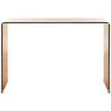 SAFAVIEH Olena Tempered Glass Console Table - 43" W x 14" D x 30" H - 43Wx14Dx30H