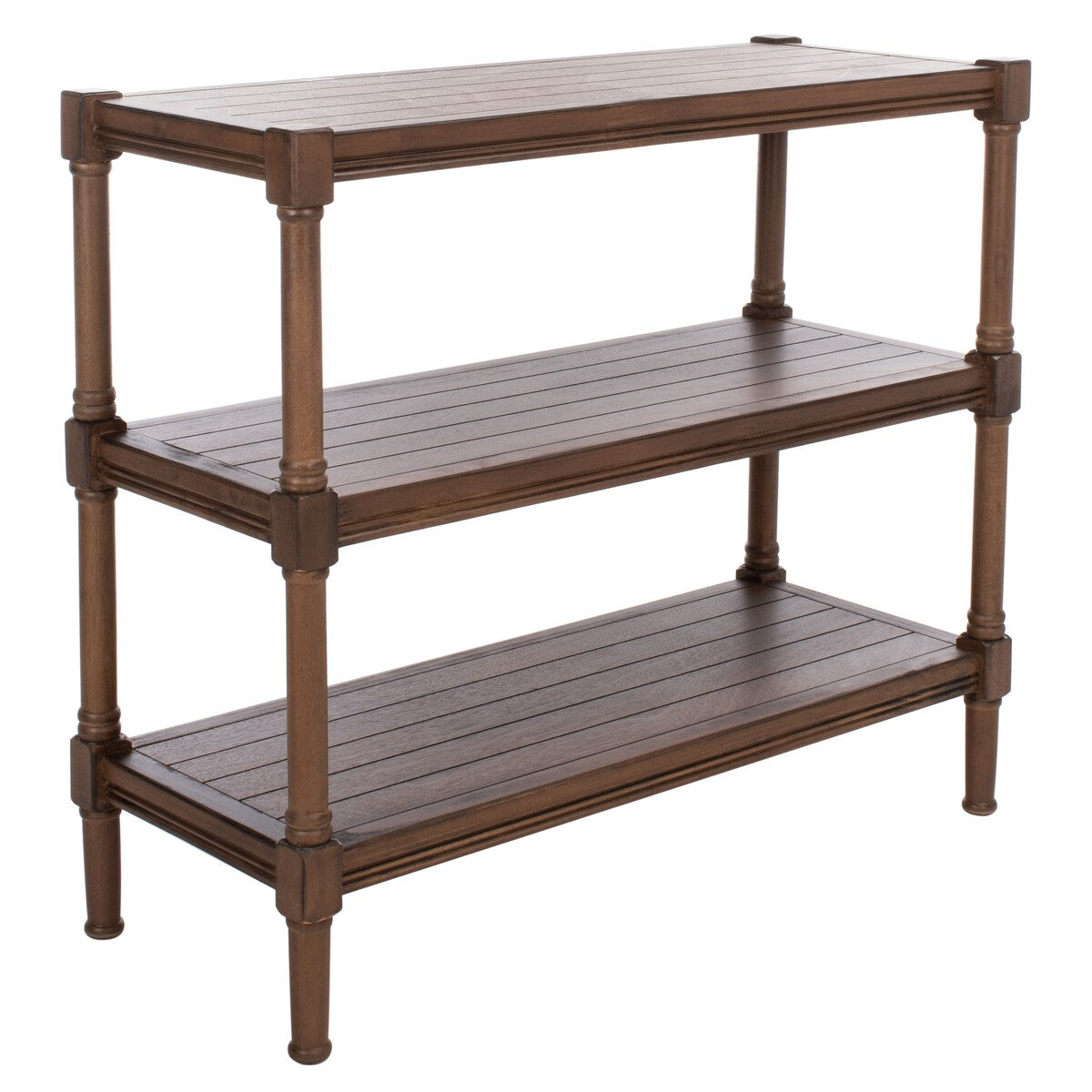 SAFAVIEH Olevia 3-Shelf Console Table - 33.8" W x 13.8" L x 29.5" H - 34Wx14Dx30H