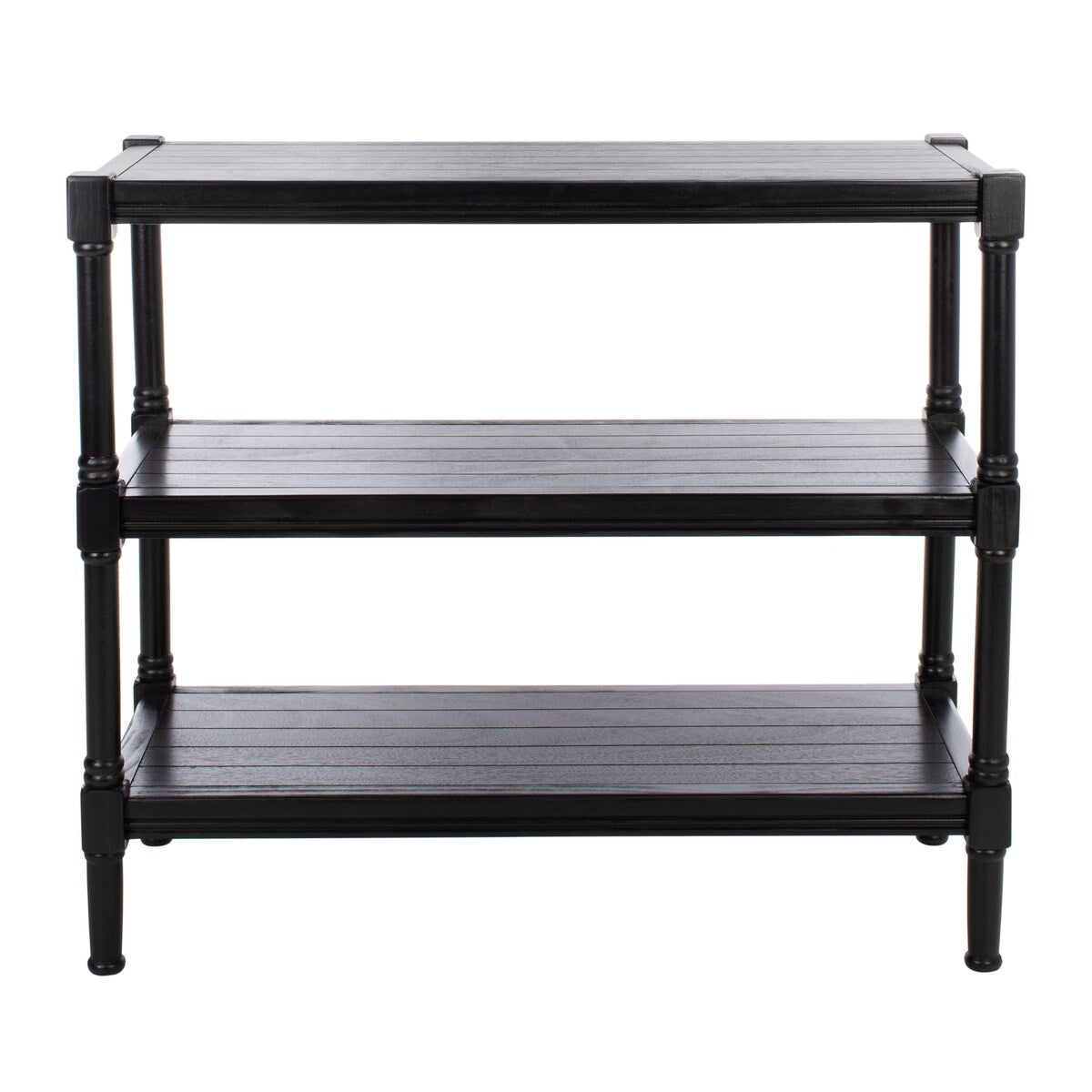 SAFAVIEH Olevia 3-Shelf Console Table - 33.8" W x 13.8" L x 29.5" H - 34Wx14Dx30H