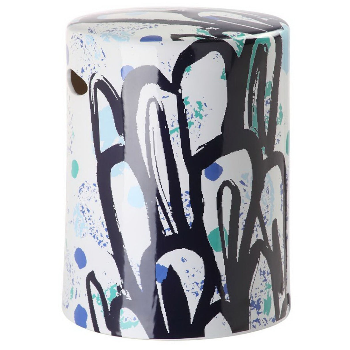 SAFAVIEH Ontje Modern Abstract Ceramic Decorative Garden Stool