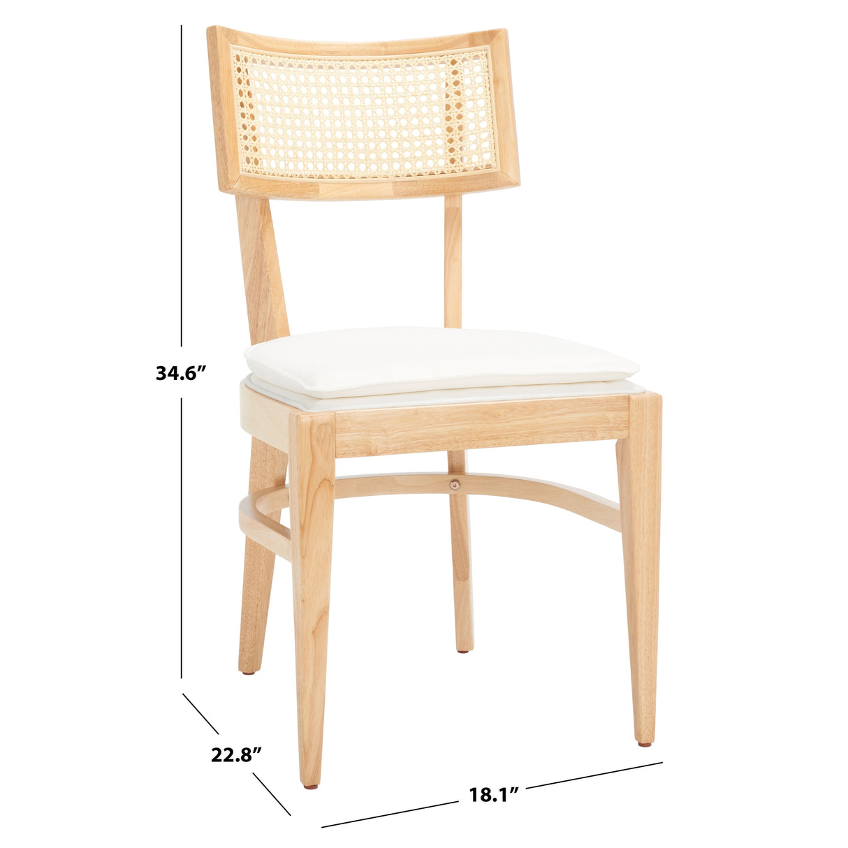 SAFAVIEH Opha Cane Dining Chair - 18" W x 23" D x 35" H - 18Wx23Dx35H