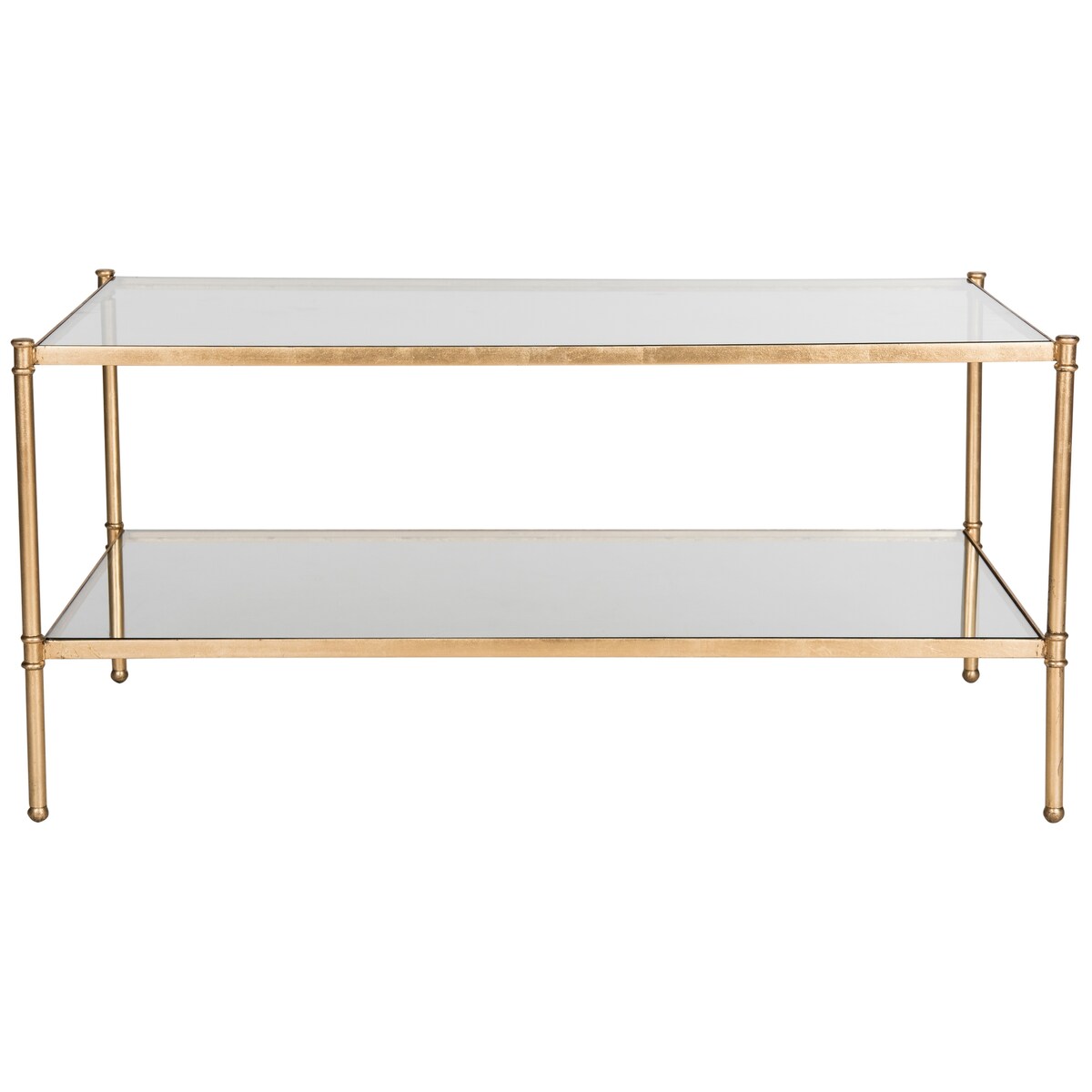 SAFAVIEH Oralia Antique Gold Leaf Coffee Table - 42.3" x 25.5" x 20" - 42.3" x 25.5" x 20" - 42Wx26Dx20H