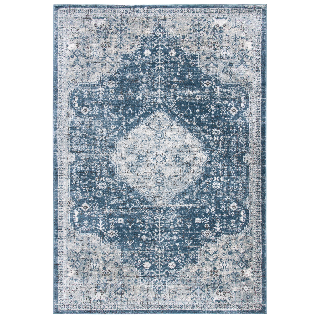 SAFAVIEH Oregon Traditional Oriental Navy/Ivory Rug