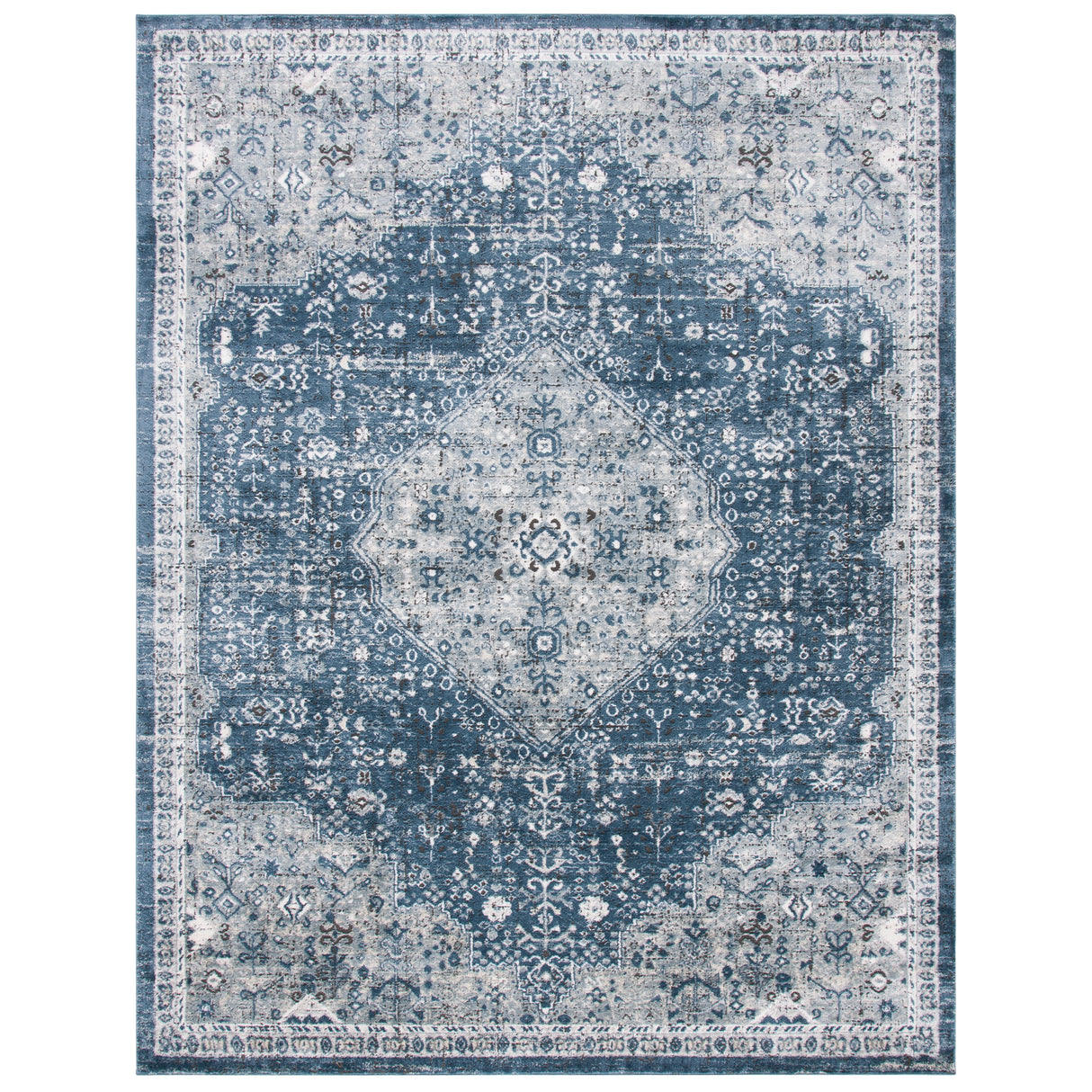 SAFAVIEH Oregon Traditional Oriental Navy/Ivory Rug