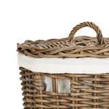 SAFAVIEH Osanna Rattan Round Laundry Baskets (Set of 2) - 16.9" x 16.9" x 25.5" - 17Wx17Dx26H