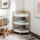 SAFAVIEH Ostilia 3-Tier Corner Storage Shelf - 11.8 In. W x 11.8 In. D x 23.6 In. H - 12Wx12Dx24H