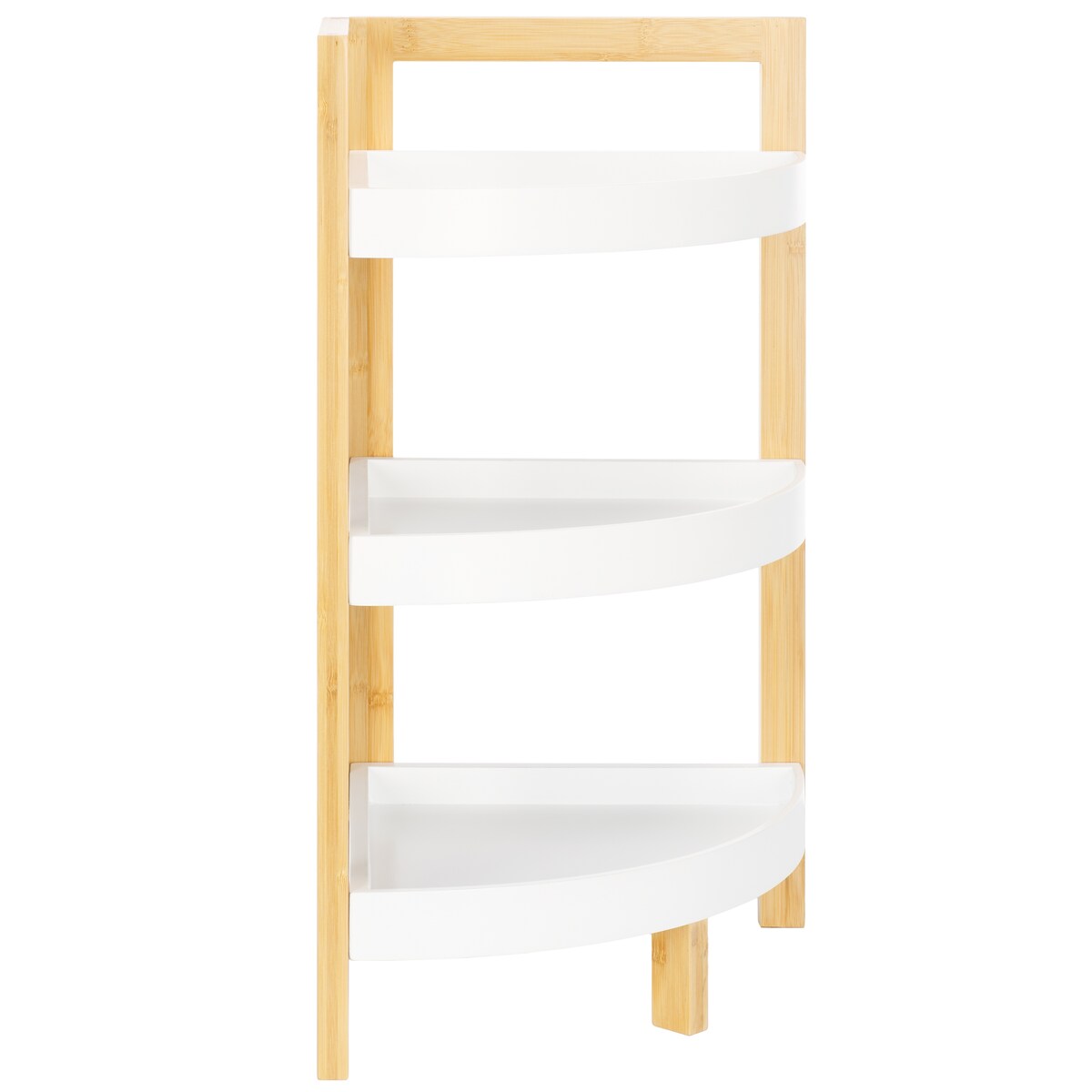 SAFAVIEH Ostilia 3-Tier Corner Storage Shelf - 11.8 In. W x 11.8 In. D x 23.6 In. H - 12Wx12Dx24H