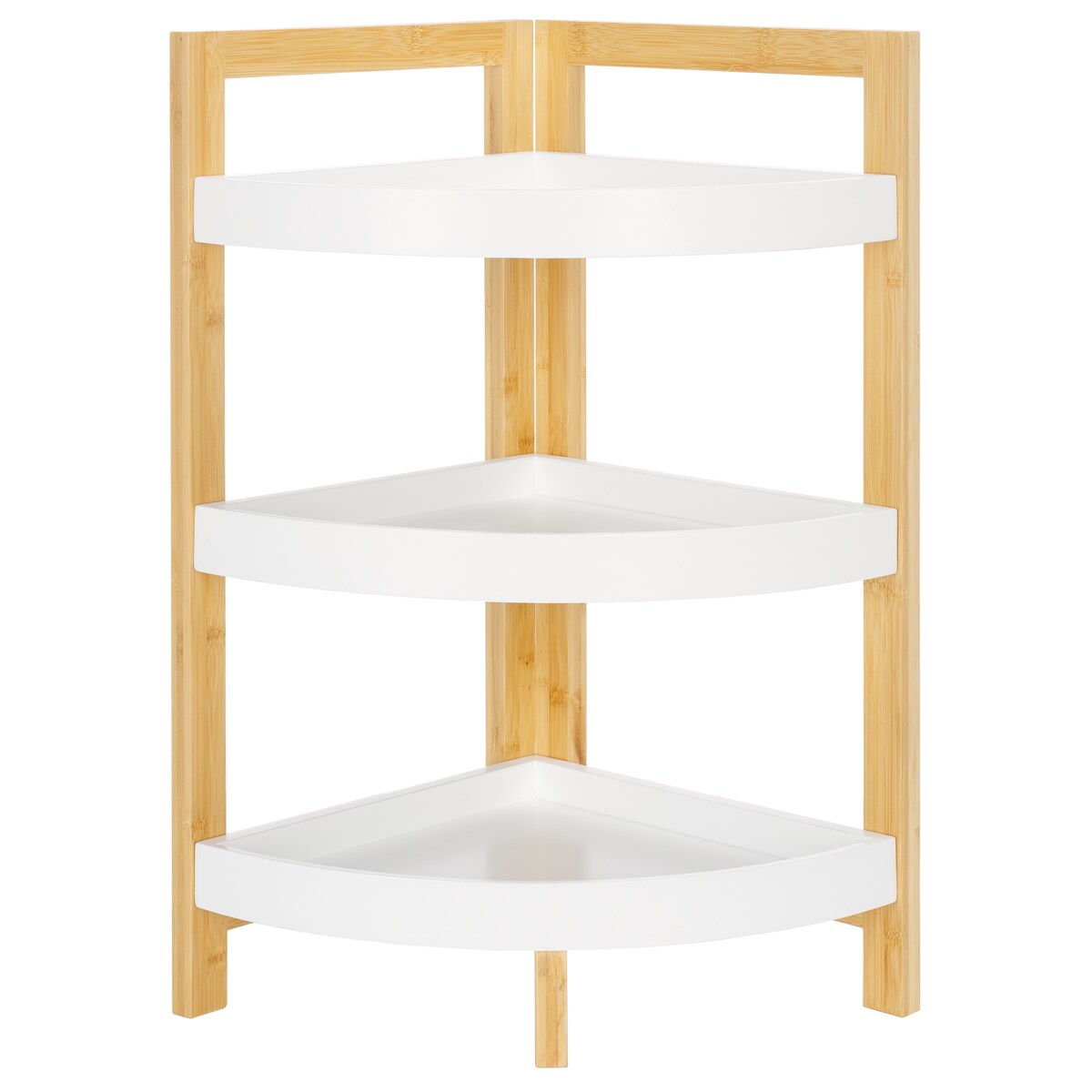 SAFAVIEH Ostilia 3-Tier Corner Storage Shelf - 11.8 In. W x 11.8 In. D x 23.6 In. H - 12Wx12Dx24H