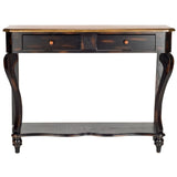 SAFAVIEH Otelia Dark Brown Wood Console Table. - 43Wx15Dx32H