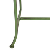 SAFAVIEH Outdoor Abagail Green Wrought Iron Garden Bench - 51" x 17" x 25.3" - 51Wx16Dx27H