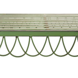 SAFAVIEH Outdoor Abagail Green Wrought Iron Garden Bench - 51" x 17" x 25.3" - 51Wx16Dx27H