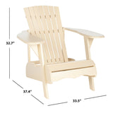 SAFAVIEH Outdoor Aire Adirondack Acacia Wood Chair - 34W x 33D x 37H