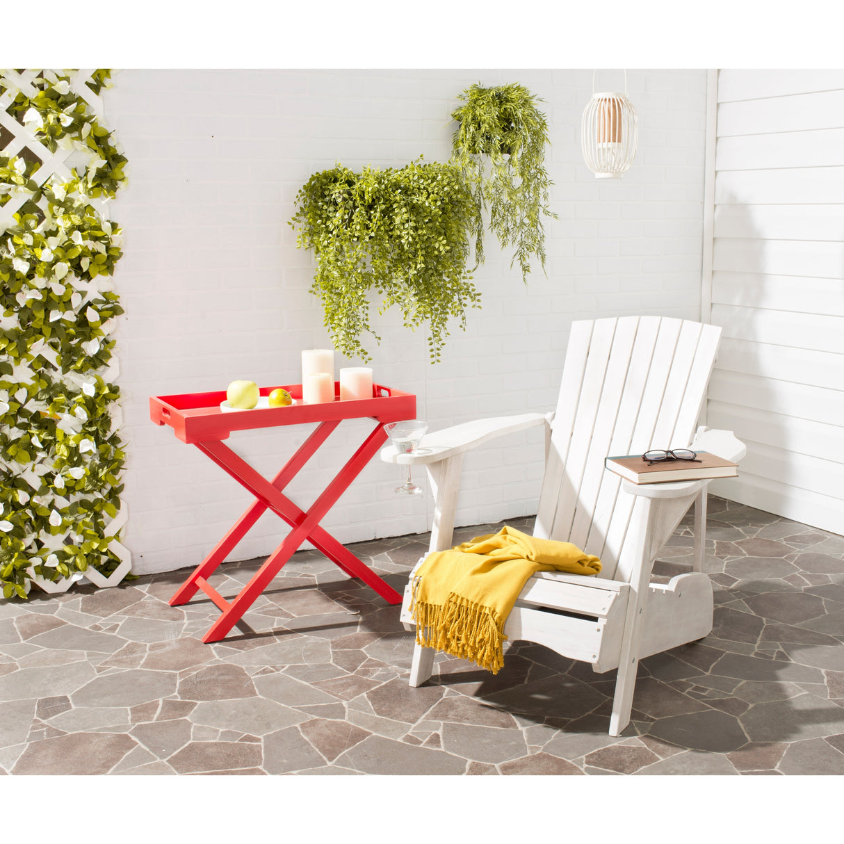 SAFAVIEH Outdoor Aire Adirondack Acacia Wood Chair - 34W x 33D x 37H