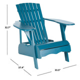 SAFAVIEH Outdoor Aire Adirondack Acacia Wood Chair - 34W x 33D x 37H