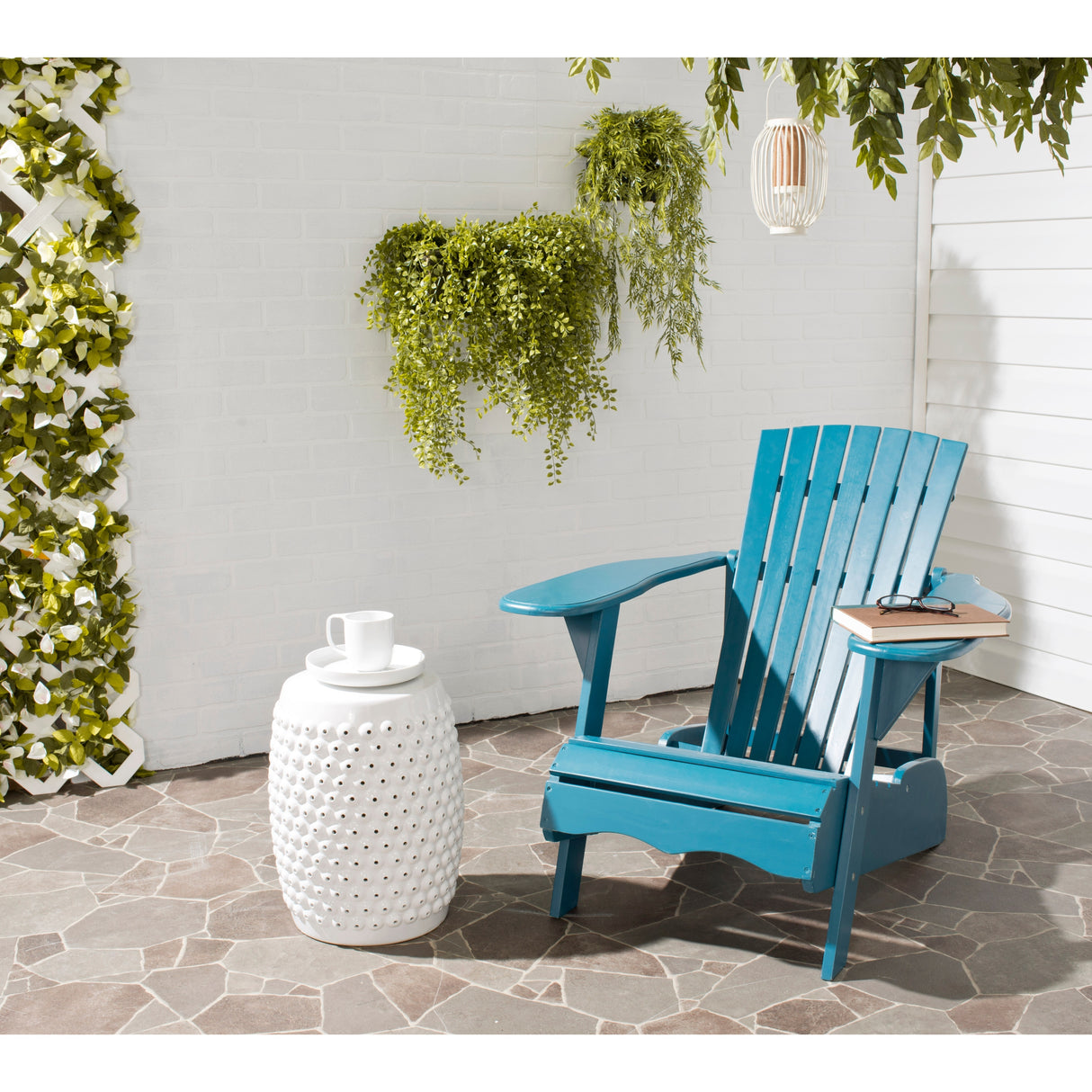 SAFAVIEH Outdoor Aire Adirondack Acacia Wood Chair - 34W x 33D x 37H