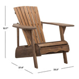 SAFAVIEH Outdoor Aire Adirondack Acacia Wood Chair - 34W x 33D x 37H