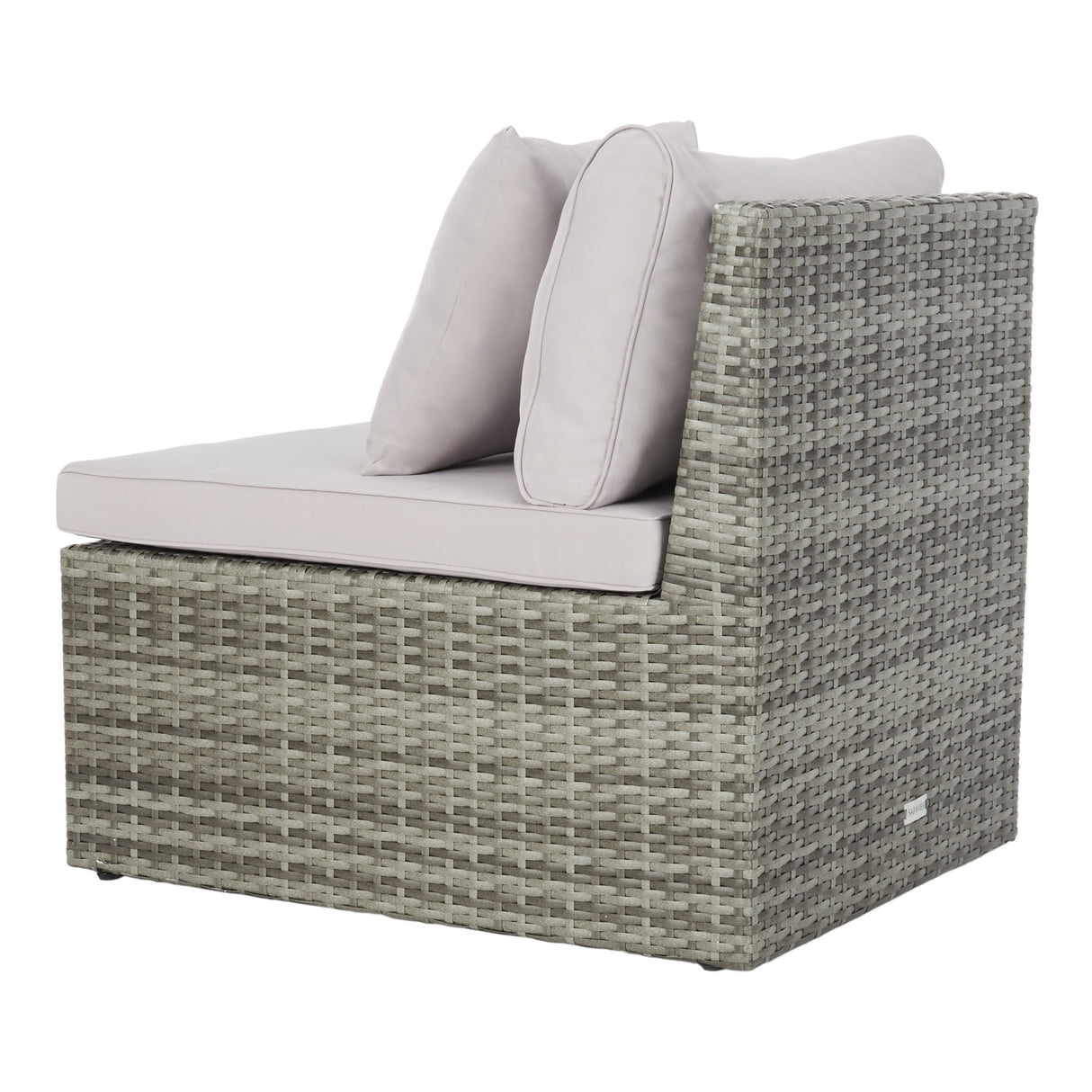 SAFAVIEH Outdoor Algrid Settee with Storage Ottomans (Set of 2) - 29Wx23Dx25H