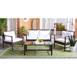 SAFAVIEH Outdoor Alie 4-Piece Wicker Living Set - 51W x 30D x 30H