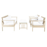 SAFAVIEH Outdoor Alie 4-Piece Wicker Living Set - 51W x 30D x 30H