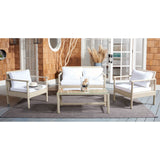 SAFAVIEH Outdoor Alie 4-Piece Wicker Living Set - 51W x 30D x 30H