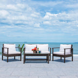 SAFAVIEH Outdoor Alie 4-Piece Wicker Living Set - 51W x 30D x 30H