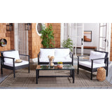 SAFAVIEH Outdoor Alie 4-Piece Wicker Living Set - 51W x 30D x 30H