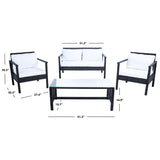 SAFAVIEH Outdoor Alie 4-Piece Wicker Living Set - 51W x 30D x 30H