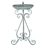 SAFAVIEH Outdoor Amya Victorian Scroll Iron Bird Bath - 16.5" W x 14.6" L x 29.1" H - 17Wx15Dx29H