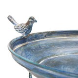 SAFAVIEH Outdoor Amya Victorian Scroll Iron Bird Bath - 16.5" W x 14.6" L x 29.1" H - 17Wx15Dx29H