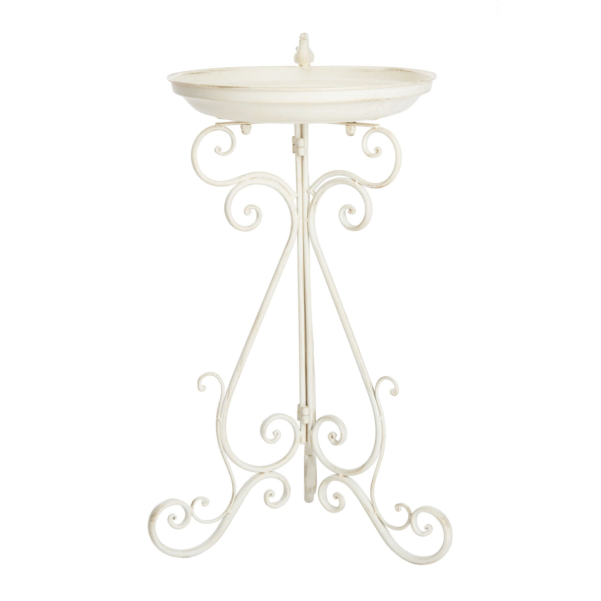 SAFAVIEH Outdoor Amya Victorian Scroll Iron Bird Bath - 16.5" W x 14.6" L x 29.1" H - 17Wx15Dx29H