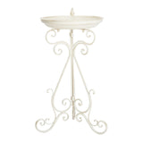 SAFAVIEH Outdoor Amya Victorian Scroll Iron Bird Bath - 16.5" W x 14.6" L x 29.1" H - 17Wx15Dx29H