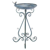 SAFAVIEH Outdoor Amya Victorian Scroll Iron Bird Bath - 16.5" W x 14.6" L x 29.1" H - 17Wx15Dx29H