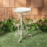 SAFAVIEH Outdoor Amya Victorian Scroll Iron Bird Bath - 16.5" W x 14.6" L x 29.1" H - 17Wx15Dx29H