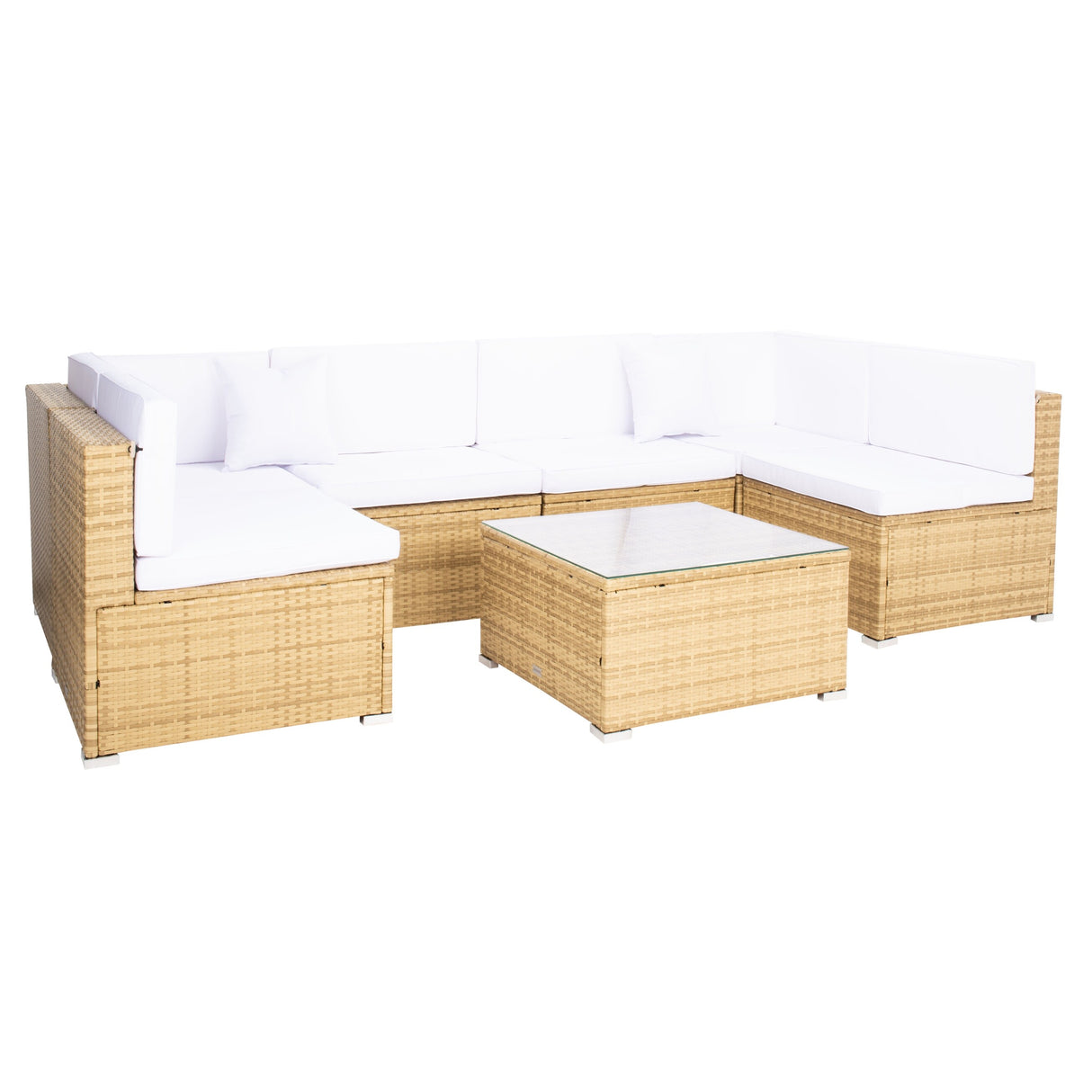 SAFAVIEH Outdoor Angeles Patio Sectional Set - 23W x 26D x 26H