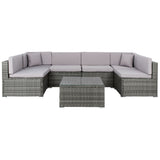 SAFAVIEH Outdoor Angeles Patio Sectional Set - 23W x 26D x 26H