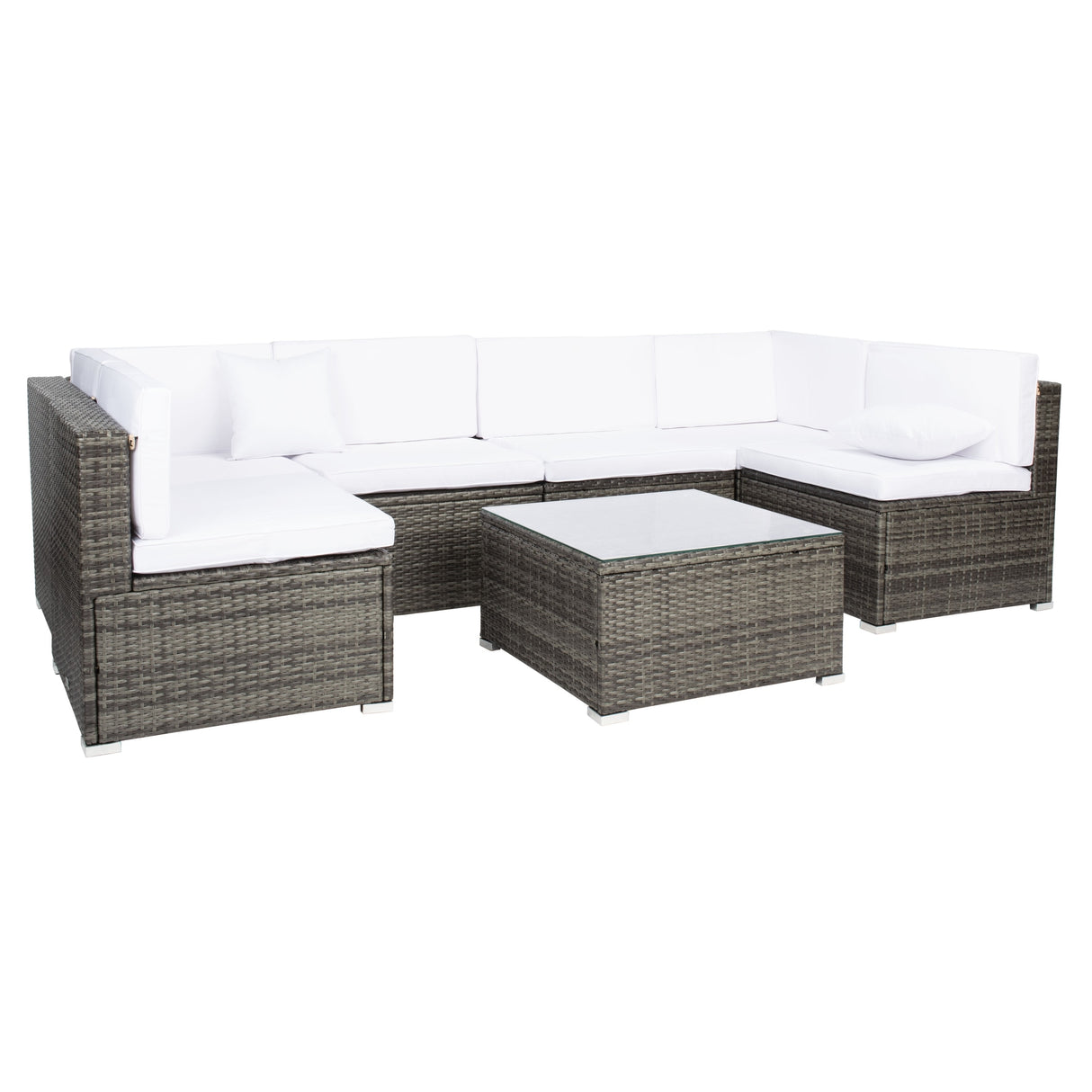 SAFAVIEH Outdoor Angeles Patio Sectional Set - 23W x 26D x 26H