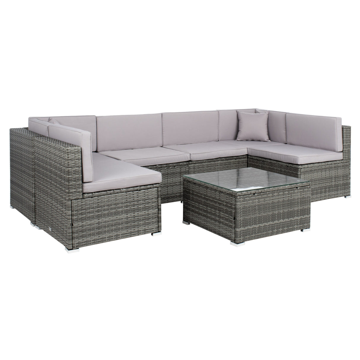 SAFAVIEH Outdoor Angeles Patio Sectional Set - 23W x 26D x 26H