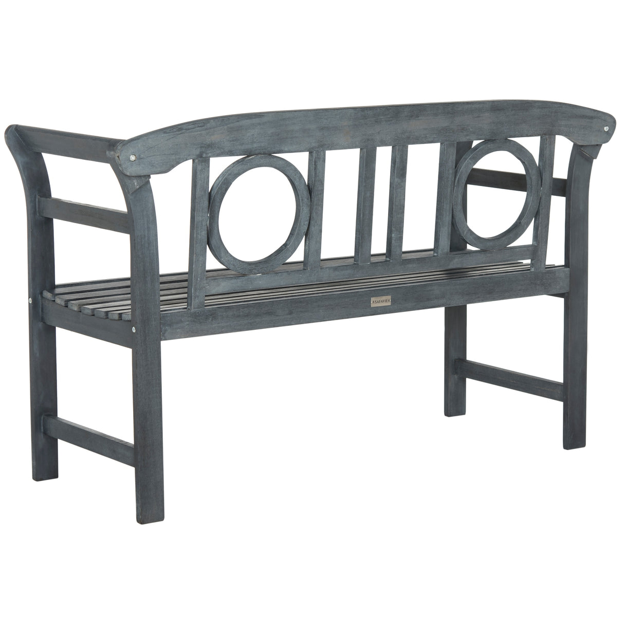 SAFAVIEH Outdoor Antoniea Solid Wood 2-Seat Bench - 20Wx49Dx31H