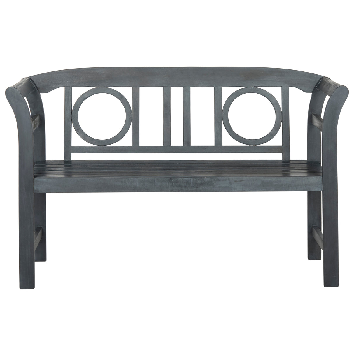 SAFAVIEH Outdoor Antoniea Solid Wood 2-Seat Bench - 20Wx49Dx31H